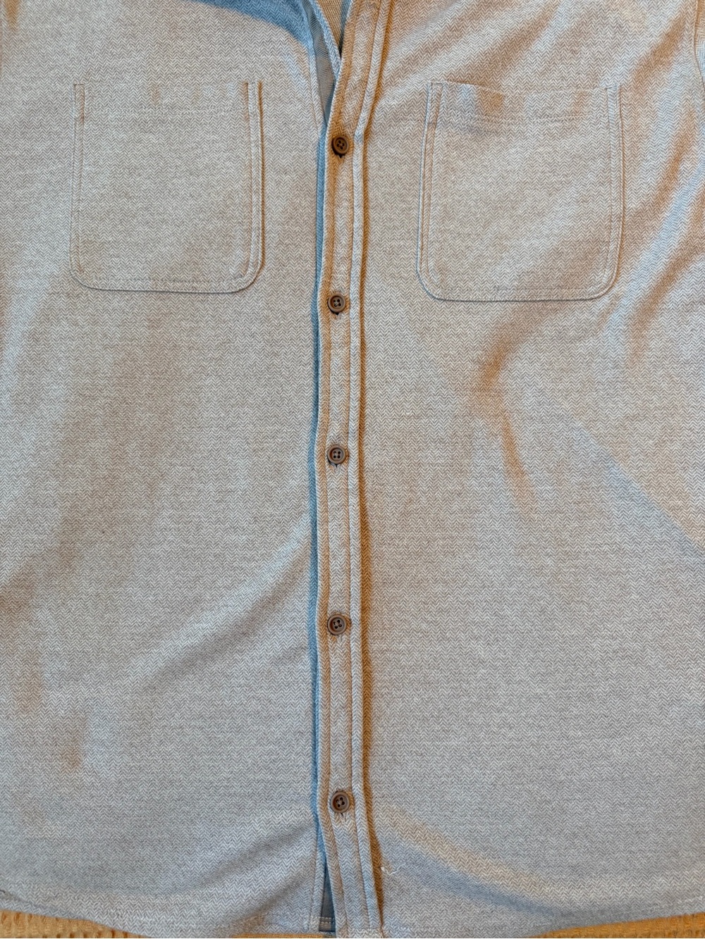 VRST Light Gray Button-Front Shirt Jacket - Picture 4 of 5